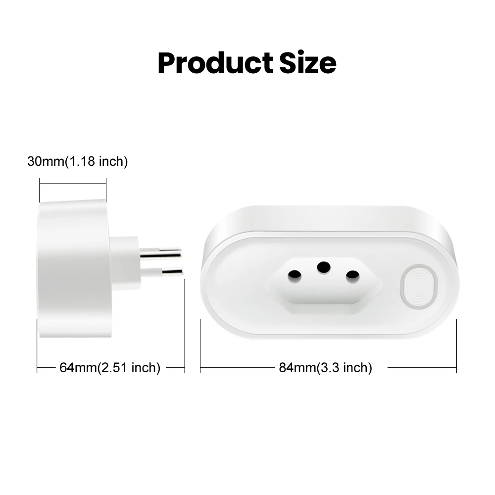 AVATTO Tuya Brasil Tomada WiFi/Zigbee 16A/20A Plugue Int. - Imagem 5