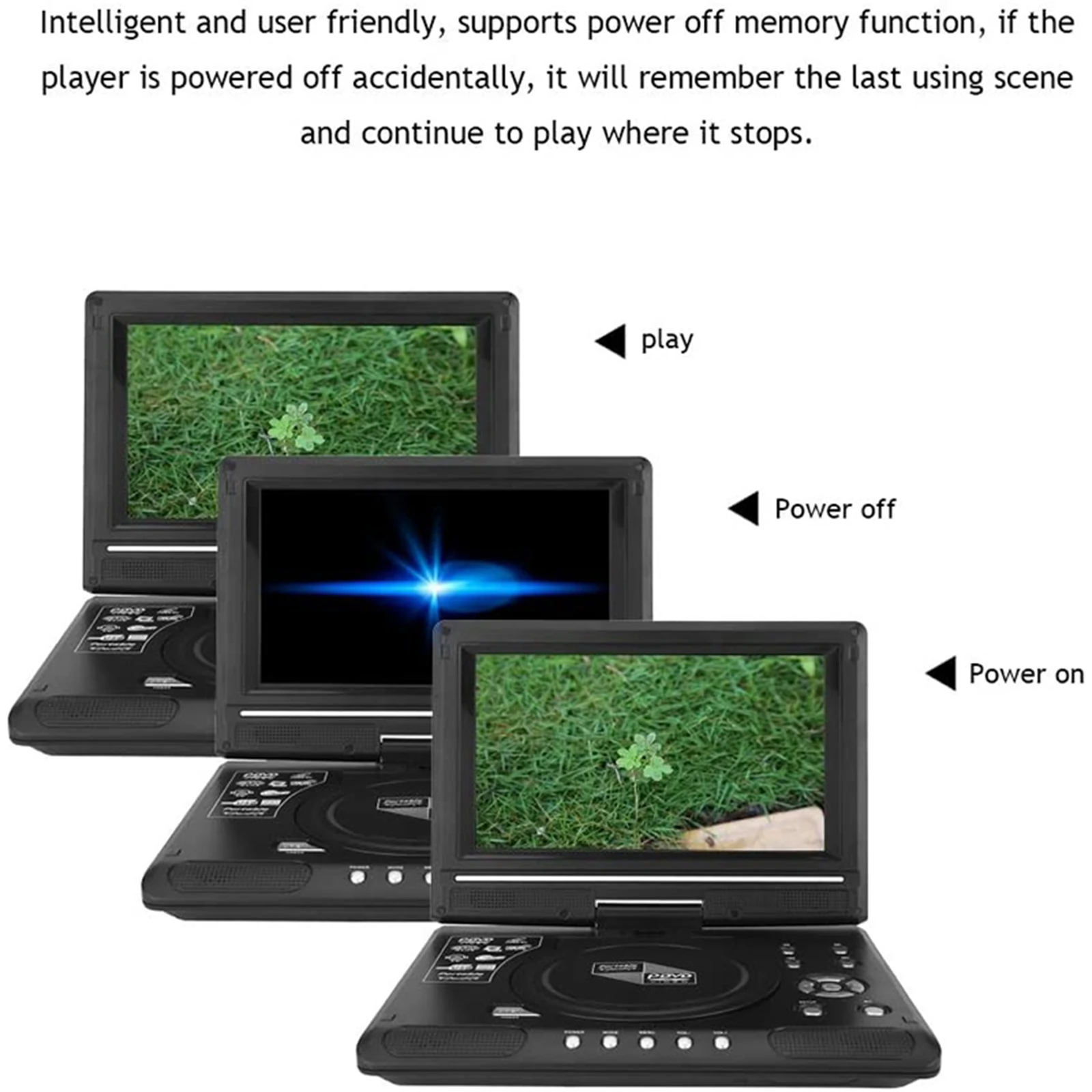 9,8 polegadas 16:9 widescreen 270 ° Tela LCD rotativa Home - Imagem 4