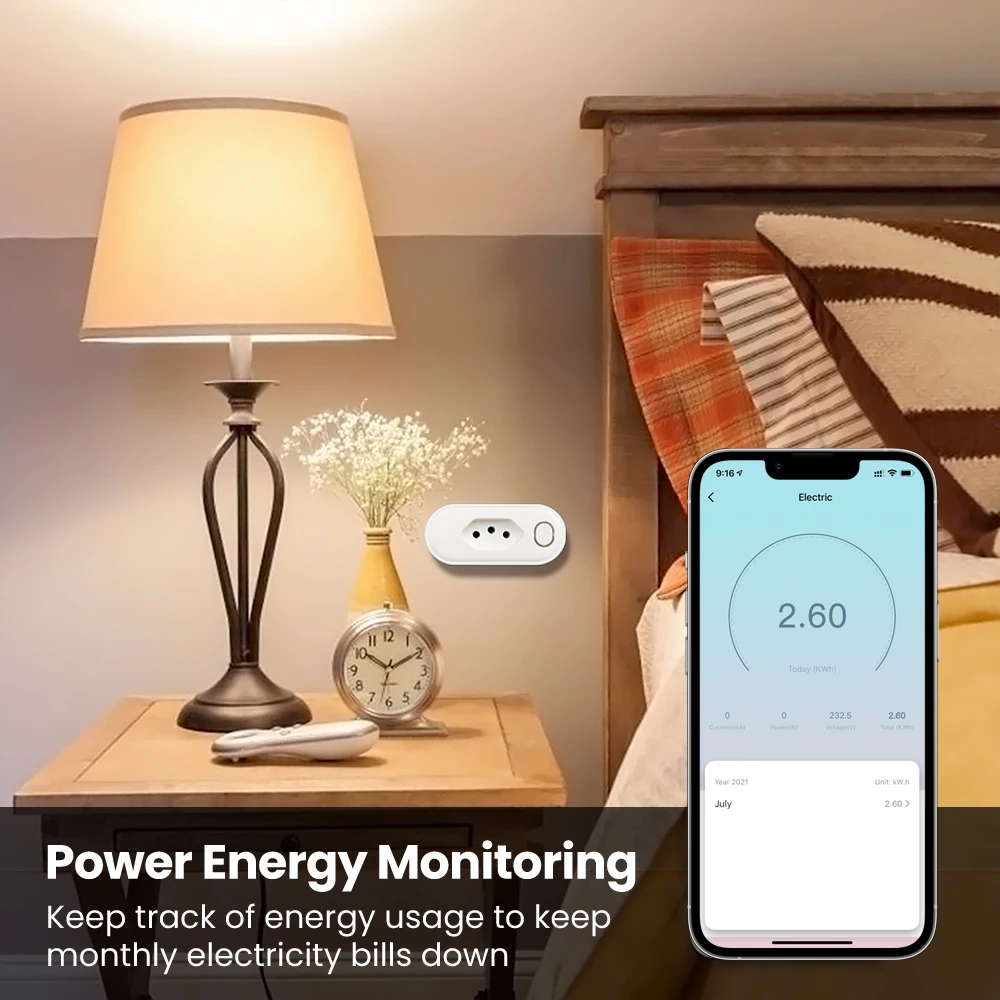 AVATTO Tuya Brasil Tomada WiFi/Zigbee 16A/20A Plugue Int. - Imagem 4
