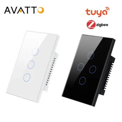 Interruptor de luz inteligente avatto tuya zigbee, interruptor