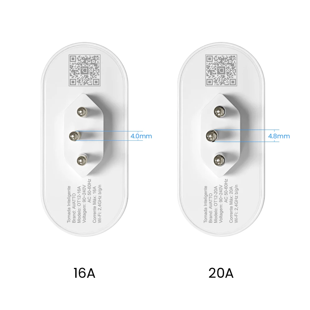 AVATTO Tuya Brasil Tomada WiFi/Zigbee 16A/20A Plugue Int. - Imagem 6