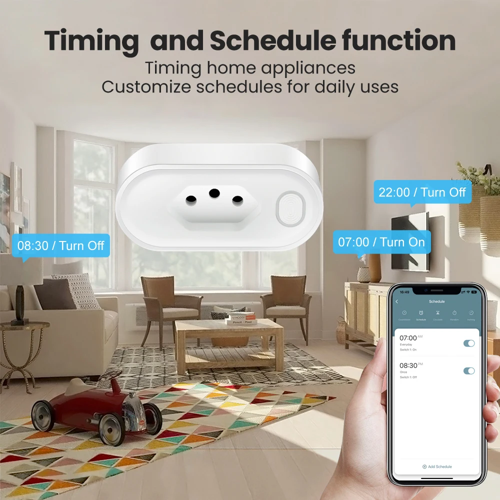 AVATTO Tuya Brasil Tomada WiFi/Zigbee 16A/20A Plugue Int. - Imagem 3
